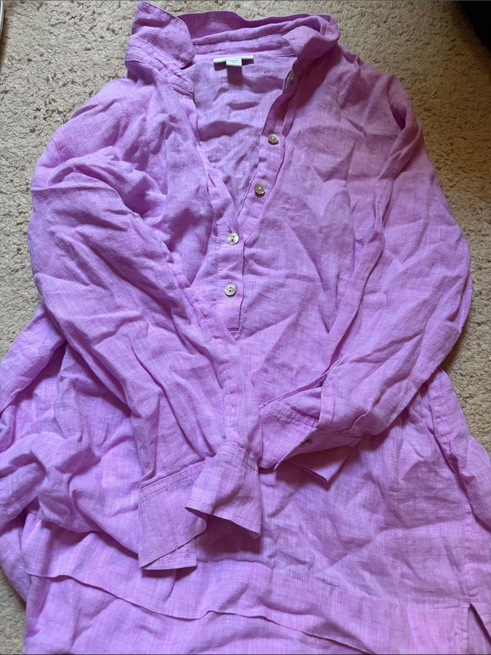 Lightweight Lavender Button-Front. From J Jill